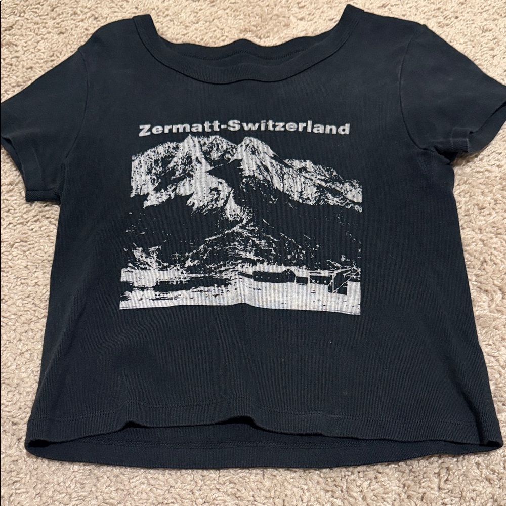 Brandy Melville Black Graphic Tee